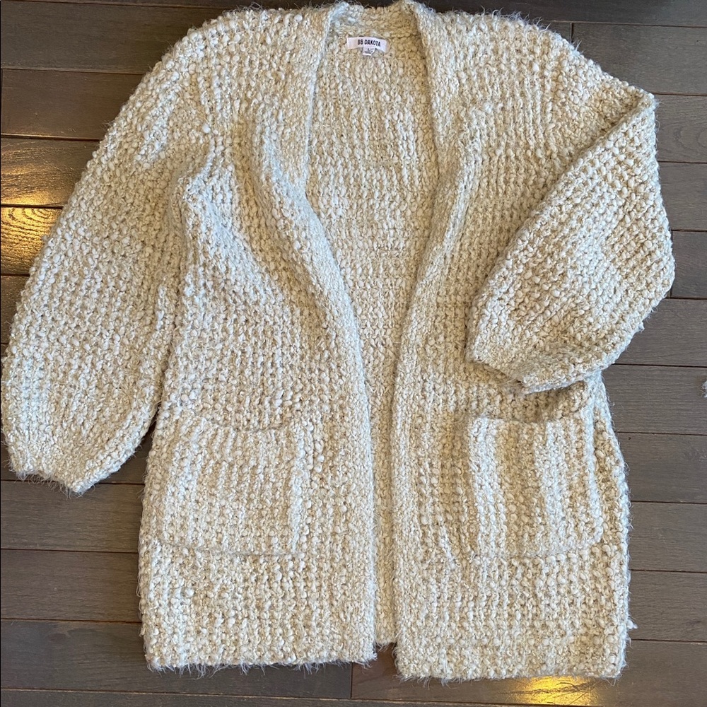 BB Dakota Cream Knit Cardigan